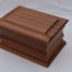 Plain ahogany moulded casket